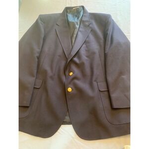 David Taylor Men's Navy Blazer 52R‎ Gold Buttons Professional Dry Clean